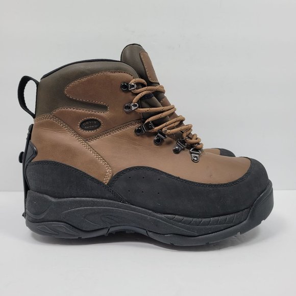 Orvis by Korkers Men's Hiking Vibram Removable Soles Brown Boots 3R40 US Size 11 - Picture 1 of 8